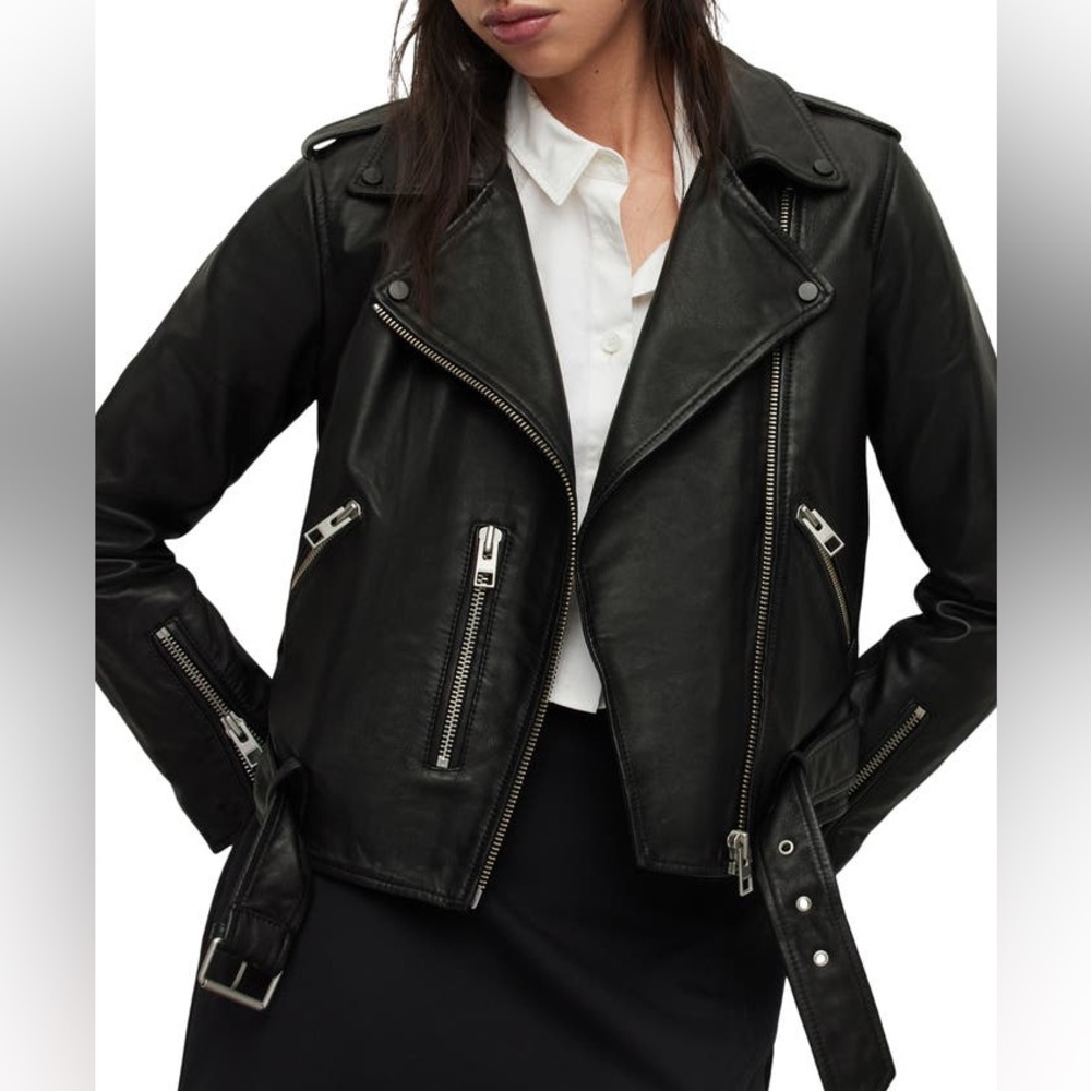 All Saints Balfern Leather Biker Jacket